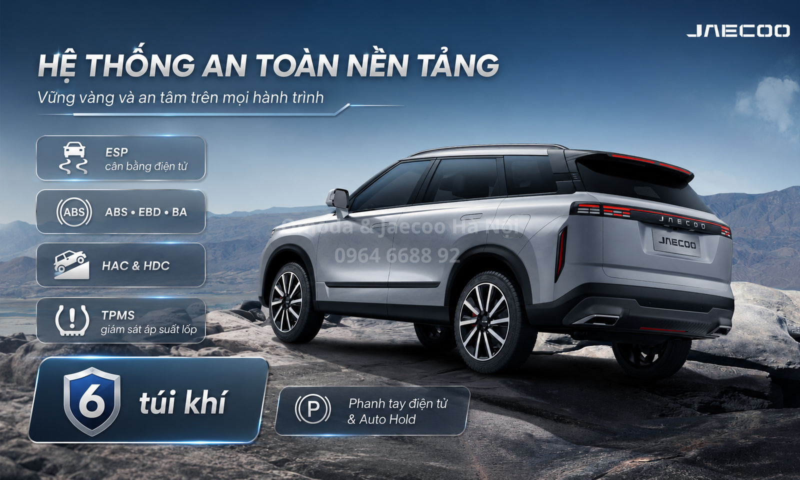 an toàn cơ bản trên jaecoo j7