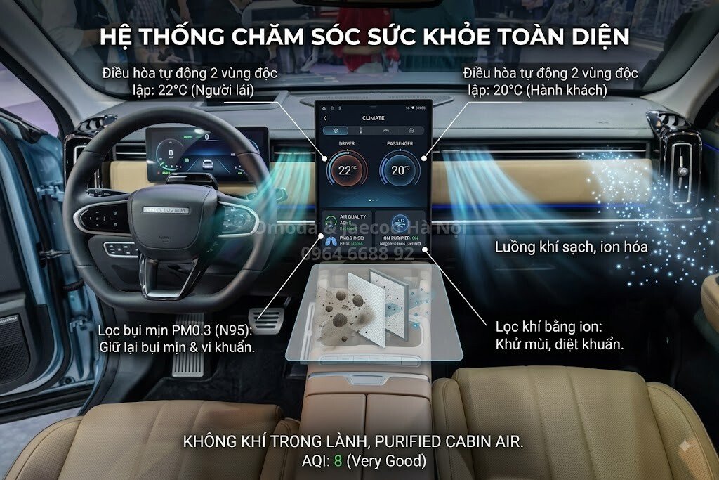 tính năng lọc bụi min trên jaecoo j7